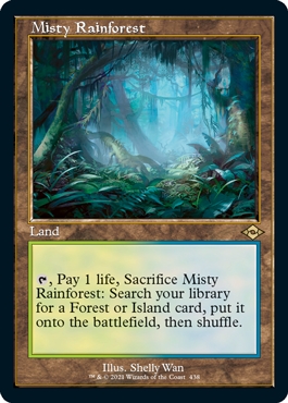 Misty Rainforest Modern Horizons II - Retro Frame